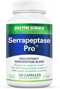 Enzyme Science Serrapeptase Pro, 120 Kapseln - Serratiopeptidase Supplement für Sinus, Immun- und Herz-Kreislauf-Unterstützung