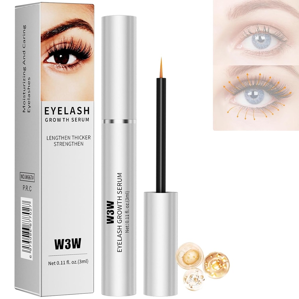 Sérum de Lash, Sérum de croissance Eyelash, Sérum de Lash pour améliorer les cils, Sérum de Lash Eyelash pour la croissance des cils, Sérum de croissance de Lash Boost, formule avancée pour les sourcils plus longs, plus complets et plus épais