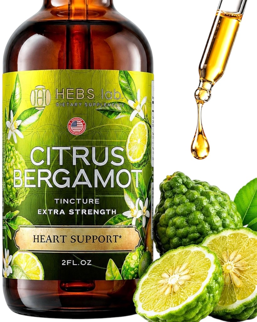 Citrus Bergamot gouttes 2 fl oz – Fabriqué aux États-Unis - Support antioxydant naturel, supplément de bien-être cardiaque et métabolique - Extrait de Bergamot