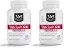 365 von Ganze Lebensmittel Markt Kalzium mit Vitamin D3 Tabletten, 120 Zähler (Pack von 2)