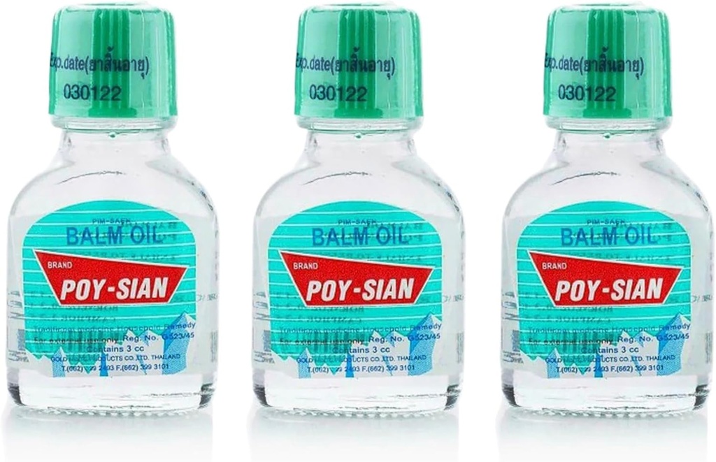 POY-SIAN Thai PIM-Saen Balm Öl 3ml (Pack mit 3)