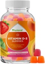 Kaubare Vitamin D Gummis für Erwachsene - Delicious Daily Vitamin D3 Gummis mit D3 2000IU pro Servieren - Gluten und Gelatine Free Non-GMO Gummy for Adult Immunity Support (1 Monat)