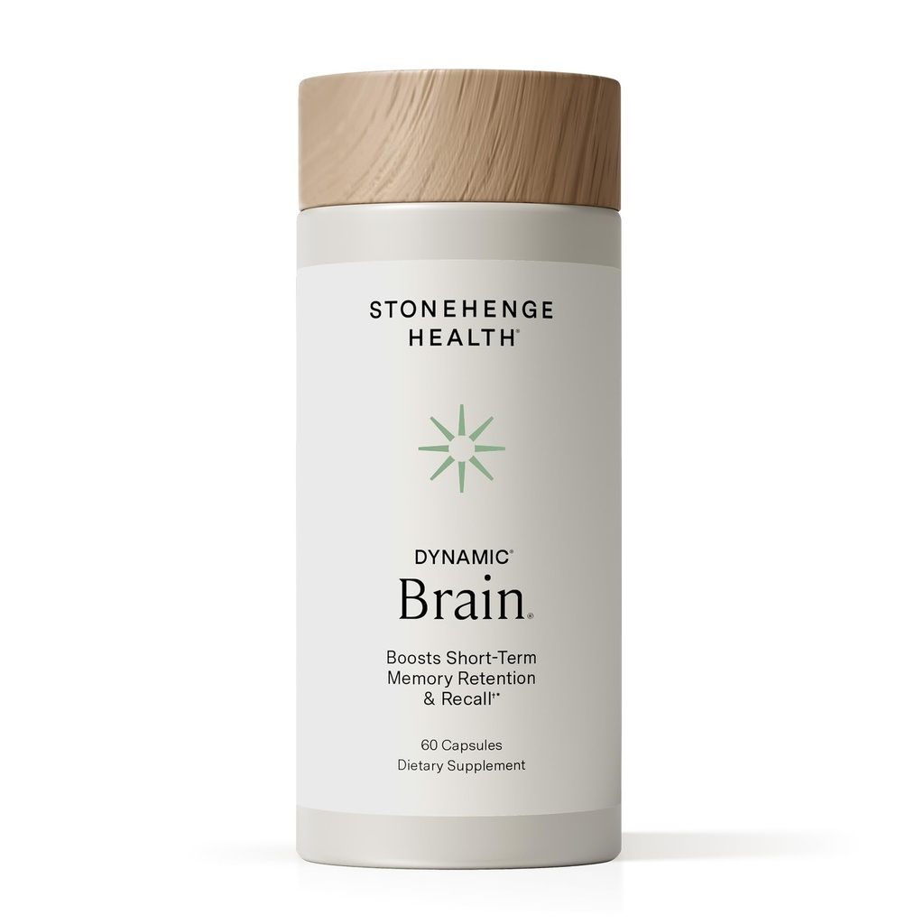 Stonehenge Health Dynamic Brain Supplement – Neue Formel mit BacoMind für Memory Acquisition, Retention, & Recall mit 40 Unique Nootropic: Choline, Phosphatidylserine und Huperzine A