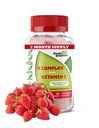 Gommies complexes de vitamine B aromatisées aux fraises - Complexe B avec vitamine C - Supporte le système nerveux et stimule les niveaux d'énergie - Aide à la fonction cognitive - Grande dégustation et facile à avaler