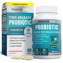 Balance ONE Probiotic for Women & Men – Time-Release Tabletten für 15x Überlebensfähigkeit – 12-Strain-Formel mit L. Plantarum & L. Acidophilus – Gut & Digestive Health Support – 60 Tabletten