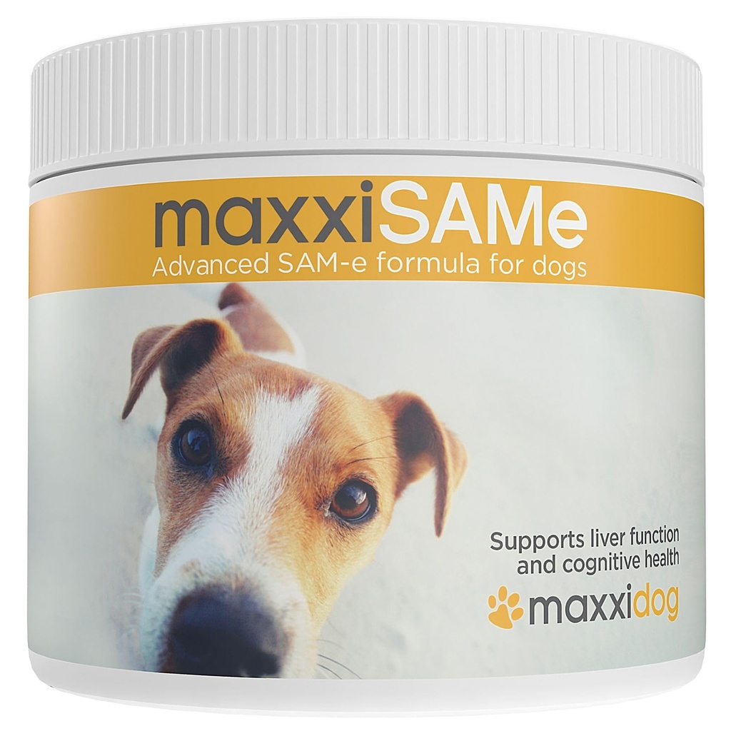 maxxipaws maxxiSAMe Advanced SAM-e Powder Supplement - Leber, kognitive und Gelenkunterstützung für Hunde, 5.3oz