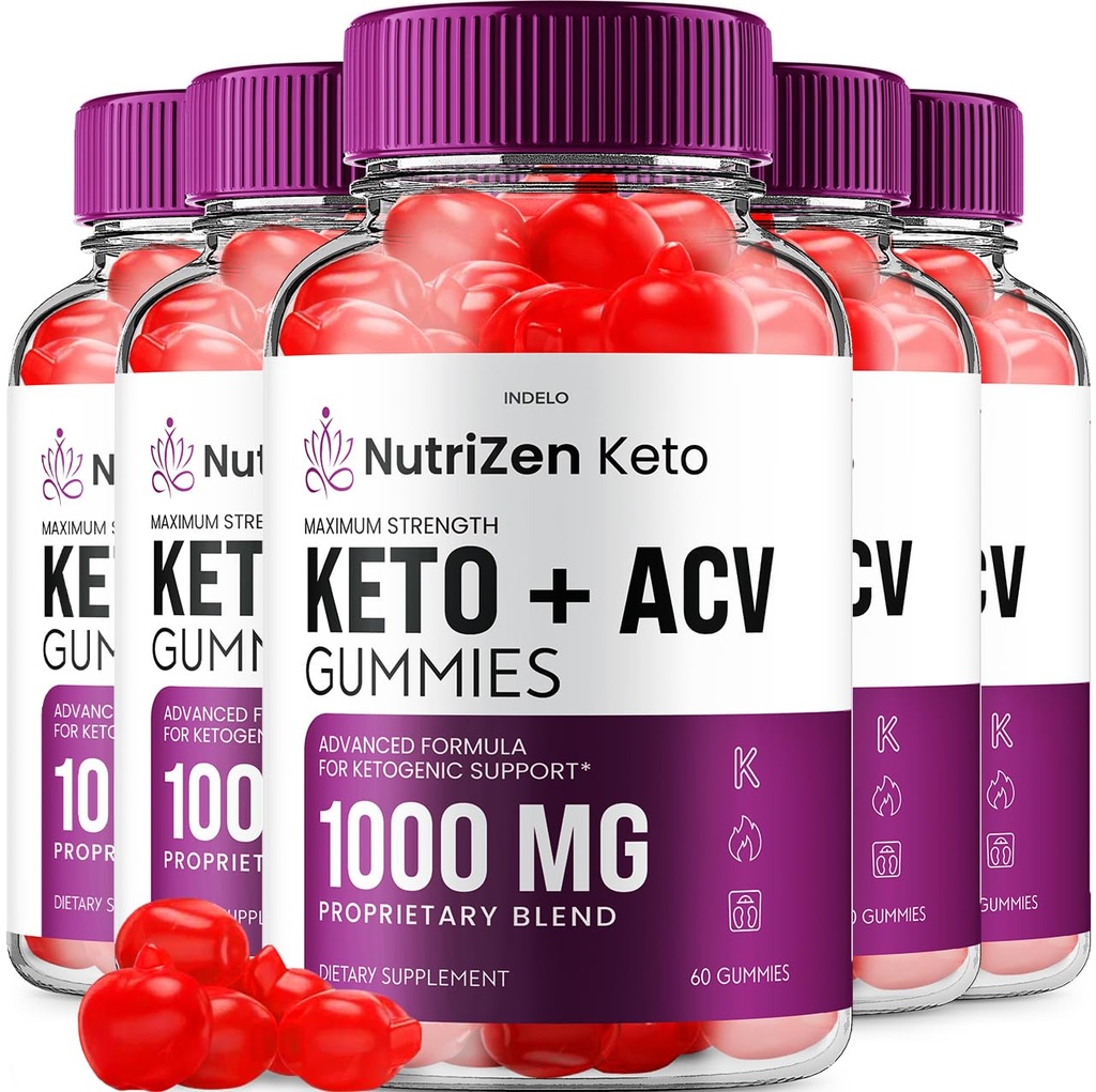 (5 Pack) NutriZen Keto ACV Gummies - Fortgeschrittene Formel Nutri Zen Keto Plus ACV Gummies Apple Cider Essig Keto Nutrizen ACV Gummies Nahrungsergänzungsmittel Bewertungen Männer Frauen (300 Gummi)