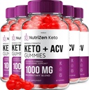 (5 Pack) NutriZen Keto ACV Gummies - Fortgeschrittene Formel Nutri Zen Keto Plus ACV Gummies Apple Cider Essig Keto Nutrizen ACV Gummies Nahrungsergänzungsmittel Bewertungen Männer Frauen (300 Gummi)