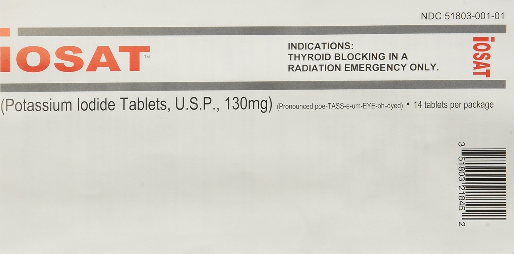 IOSAT 130 mg Kaliumjodid Tabletten, 5 Zähler