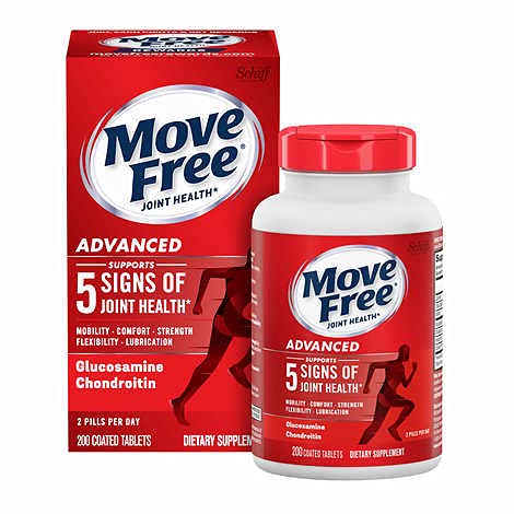 Schiff Move Free Advance Glucosamine, Chondroitin with Uniflex - 80 Coated Tabs
