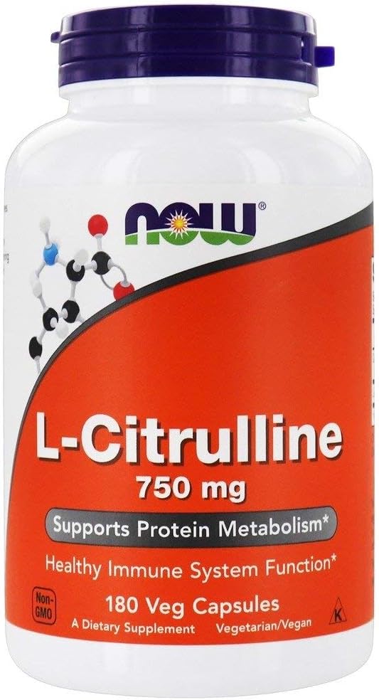 JETZT Lebensmittel L-Citrulline 750mg, 180 Kapseln, (Pack von 3)