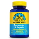 Nature's Life Bromelain & Papain | Proteolytic Enzymes for Digestive Support & Comfort | from Ananas & Papaya | 250mg Ea | 100 Vegetarische Kapseln
