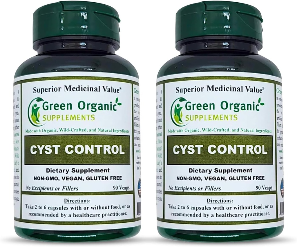 Grüne Bio-Ergänzungen Cyst, Brustzyst, 90 VCaps, High Absorbable, Non-GMO, Gluten-Free (Pack von 2)