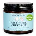 Irene Organics Organic Baby Vapor Chest Rub Clean Vapo Rub Clean, Non-Toxic Chest Balm for Babies, Toddlers & Kids, Made with Natural Eucalyptus & Lavender Oil (1, 1 Pack)