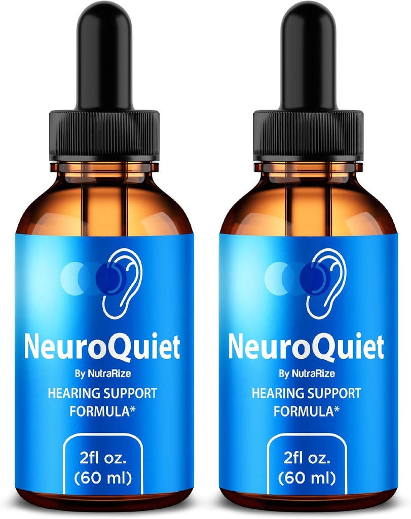 NutraRize (2 Pack NeuroQuiet Drops – Offizielle Hörgeräteformel mit natürlichen, sauberen Inhaltsstoffen zur Pflege von Wellness, Premium Gotas Review (60 Portionen)