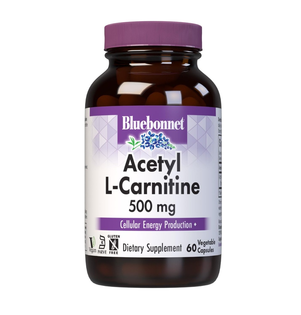 BlueBonnet Acetyl L-Carnitin 500 mg Vitamin Kapseln, 60 Zähler