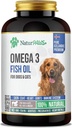 Omega 3 Fischöl-Ergänzung für Hunde und Katzen - 1000 mg reine DHA und EPA Omegas - Unterstützt gesunde Mantel und Haut, Herz, Immunsystem, Gelenke und Hip - 180 Softgels