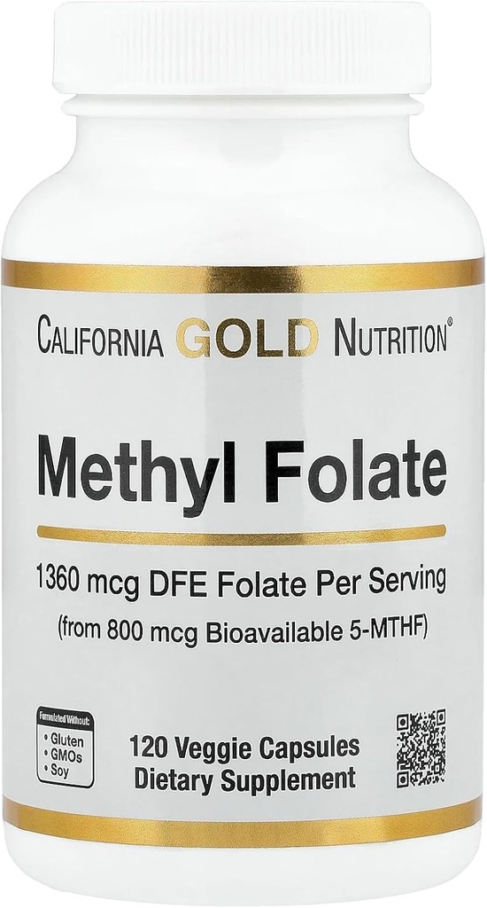 Lake Avenue Methyl Folate, 800 mcg, 120 Veggie Kapseln, Ernährung