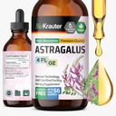 BIO KRAUTER Astragalus Teinture - Extrait de racine d'Astragalus pour le soutien immunitaire - Sans alcool et sans sucre - Haute absorption - gouttes véganes 4 Fl.Oz.