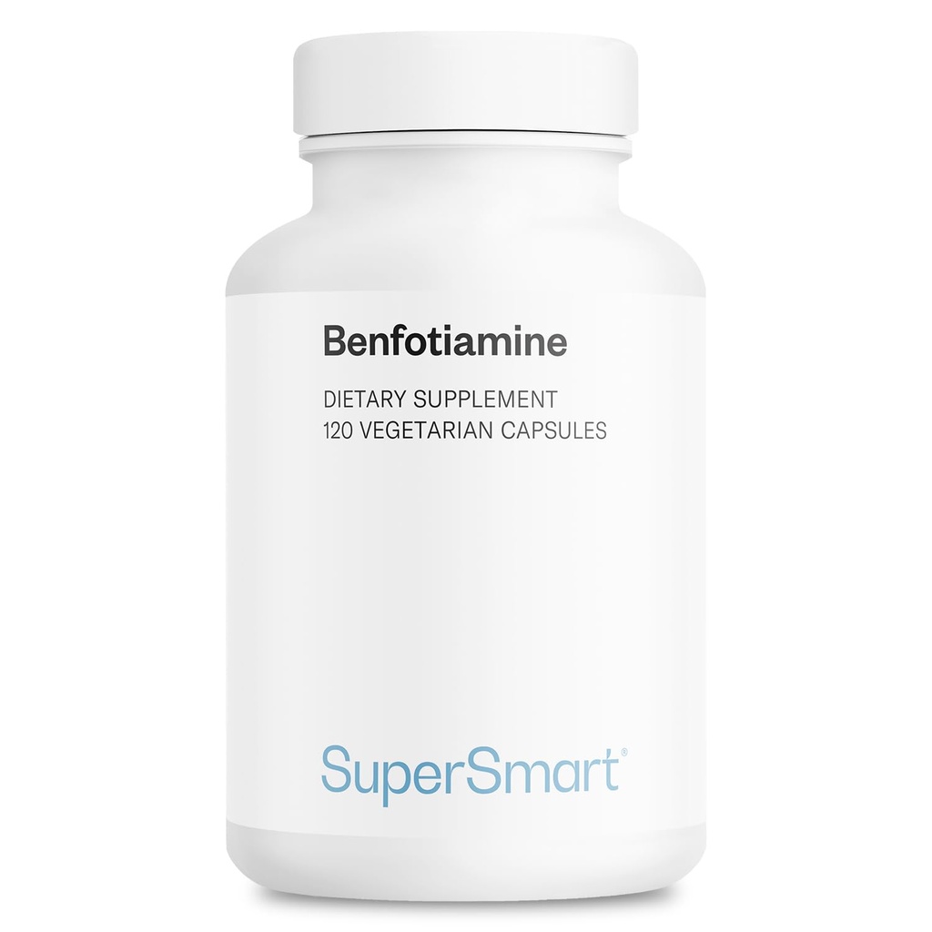 Supersmart - Benfotiamine 320mg pro Tag (hohe Potenz) - Bioverfügbares Thiamin - Vitamin B1 Benfotiamine Supplement | Non-GMO & Gluten Free - 120 vegetarische Kapseln