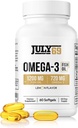 Omega 3 Fish Oil - 1200 MG Fish Oil, 720 MG Omega 3, Lemon Flavor, 60 Softgels, natürliche EPA-DHA Softgels für Kraft & Gesundheit, hohe Potenz, Unterstützung für Frauen & Männer