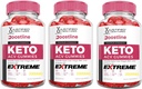 Laboratoires justifiés (3 Pack Boostline Keto ACV Gummies Extreme 2000MG Boost Line Keto Gummies vinaigre de cidre de pomme formulé avec le jus de betterave grenade poudre B12 végétalien non OGM 180 Gummys