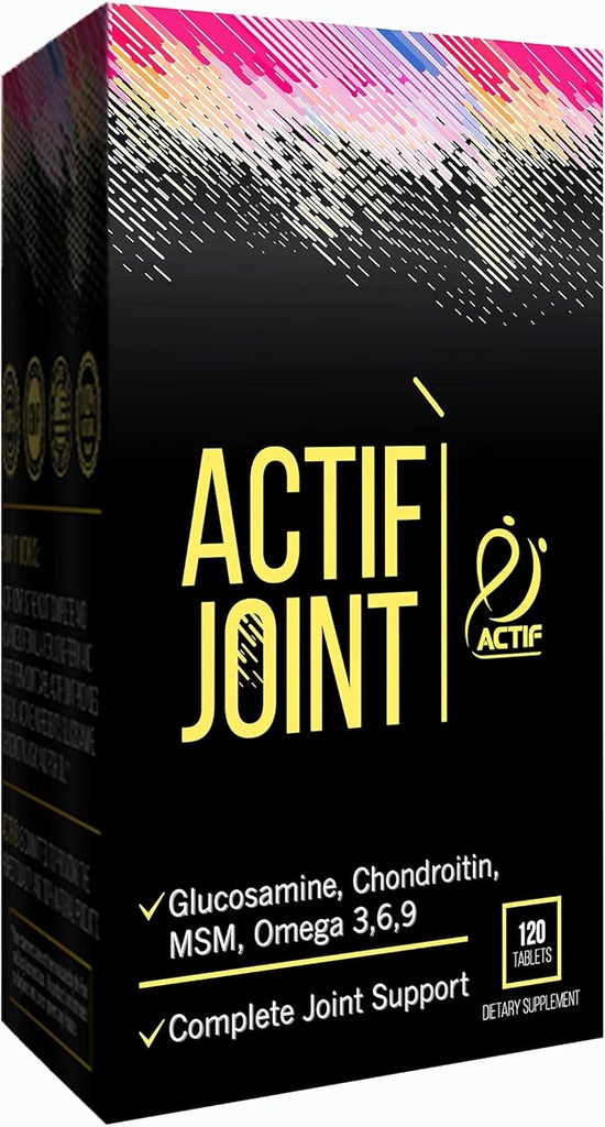 ACTIF Joint Supplement 4-in-1 Fast Relief Maximale Stärke, Gemeinsame Unterstützung Formel, Non GMO, 120ct, Made in USA