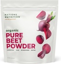 Pure Beet Root Powder Organic - Nitric Oxid Zirkulation Superfood, unterstützt Blutfluss und Herzgesundheit - Erhöhung Stamina & Natural Energy, 30+ Servietten (1 LB Tasche)