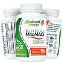 MitoMag – 300mg Complexe de magnésium élémentaire: Mg Glycinate, Mg BHB - Muscles du sommeil Mood Énergie Cognitive Focus Calme – Tous naturels, fabriqués aux États-Unis, Pas d'additifs – Supplément de 60 capsules véganes