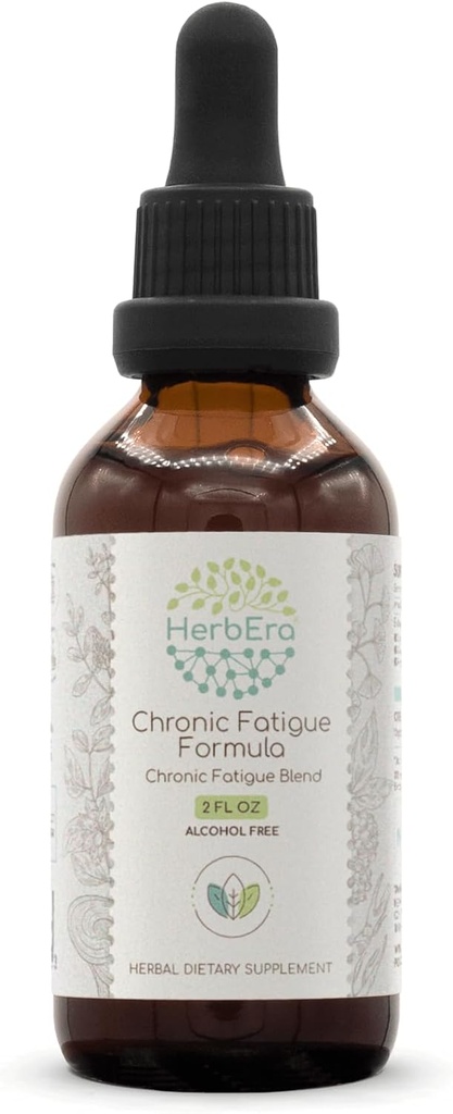 HerbEra Chronic Fatigue Formel B60 Alkoholfreie Extraktzutat: Sibirische Ginseng Wurzel, Ashwagandha Wurzel, Licorice Wurzel, Ginkgo Biloba Leaf, Reishi Pilz. Chronische Fatigue Blend 2 Fl Oz