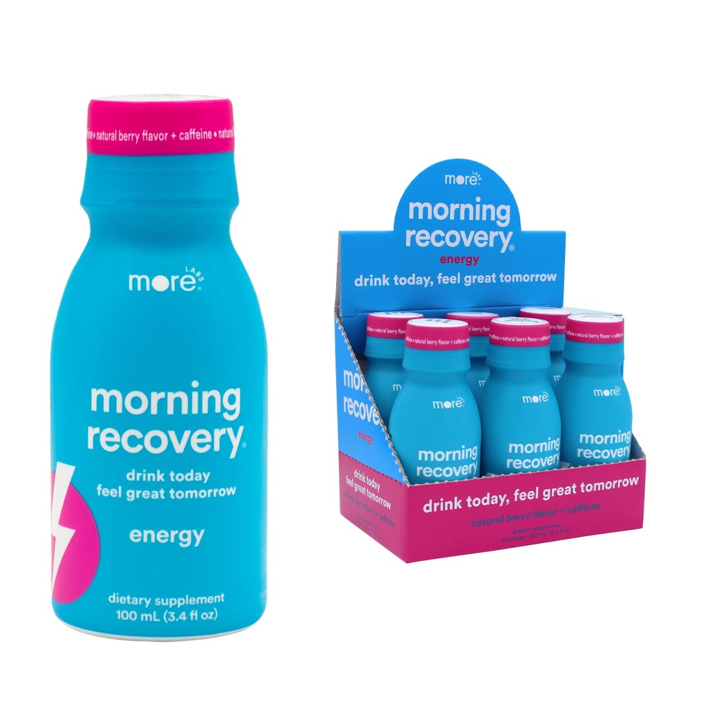 Morgenrettung, Elektrolyt mit Energie, Milchdistel trinken Eigene Formulierung zu Hydrate während des Trinkens, Hochlösliche Flüssigkeit DHM, Non GMO, Vegan, Glutenfrei, Berry, Pack von 6