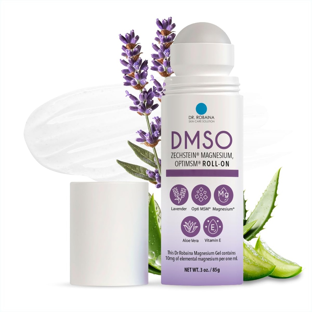 Dr. Robaina DMSO Lavender Roll-On – Ultimate Skin Comfort & Nourishment | 99.9% Pure Pharmaceutical Grade mit Arnica, Magnesium, Aloe Vera, Vitamin E | Made in USA
