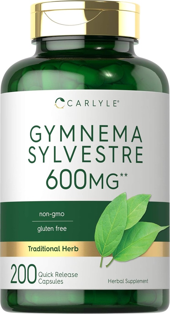 Carlyle Gymnema Sylvestre Kapseln | 600mg | 200 Count | Non-GMO und glutenfreie Ergänzung