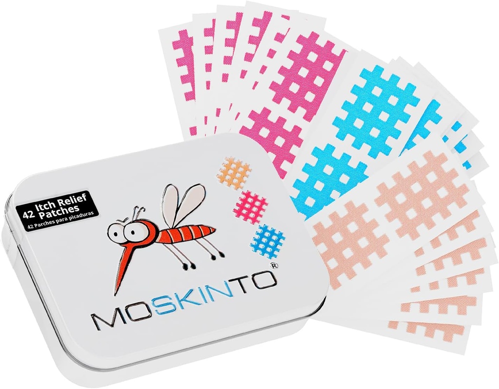 Moskinto Die Original Moskito Itch Relief Patches für Kinder & Erwachsene, Bug Bite Patches Wohltuende & Juckreiz, Anti Itch Bug Bite Relief, Suction Tool Alternative, Family Pack, 42 Count