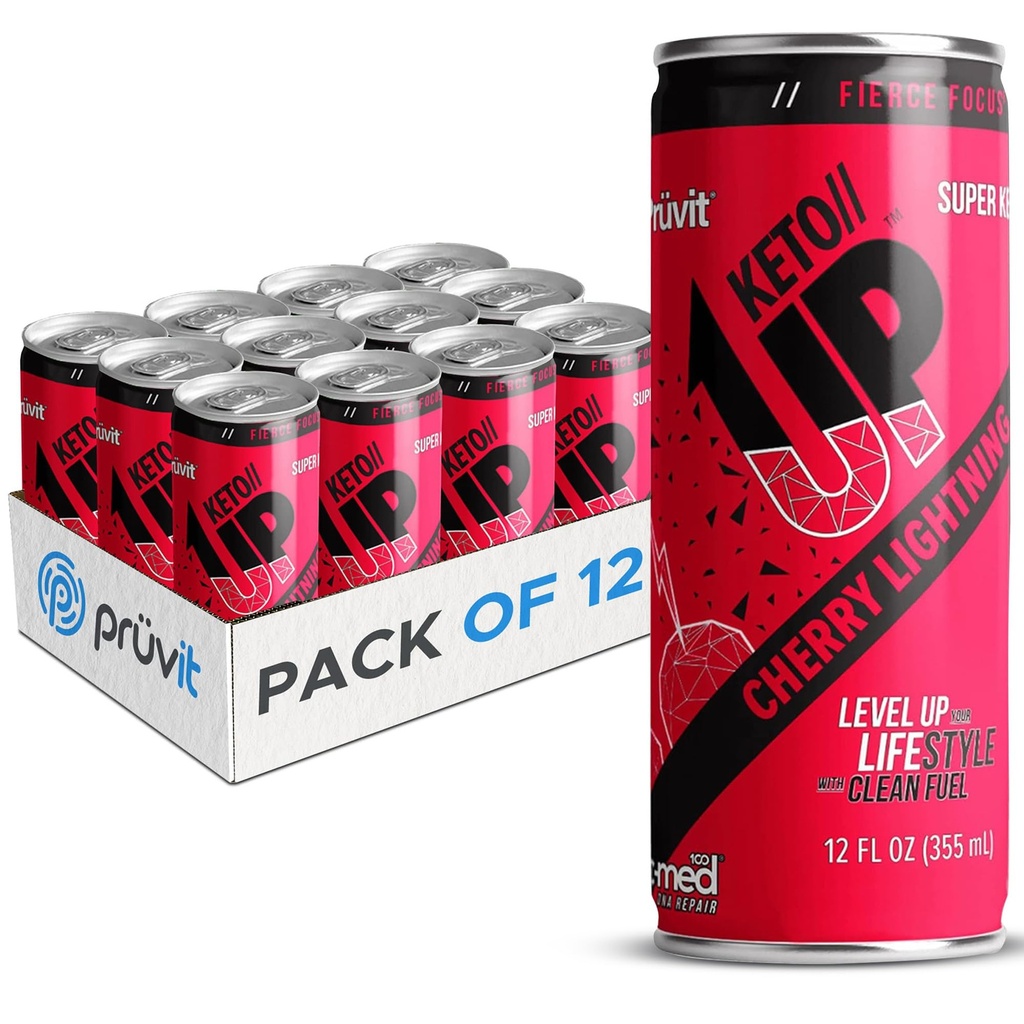 The Cherry Lightning Keto//Up® Drink – Ready-to-Drink Ketone für Männer und Frauen - 12 Pack