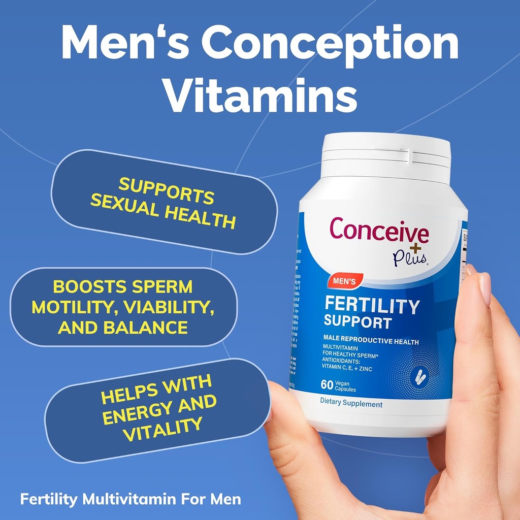 CONCEIVE PLUS Mens Fertility Bundle, Fruchtbarkeit Vitamine 60 Graf und Fruchtbarkeit Lubricant 2,5 Unze