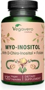 Vegavero Myo-Inositol & D-Chiro Inositol | Hormon Balance & Ovarian Support | mit Folat, Resveratrol, CoQ10 | 40:1 Ratio | Lab-Tested | 120 Caps | Vegan