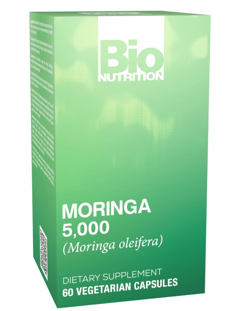 Bio Nutrition Moringa 5000mg 60 Capsules Végétariennes