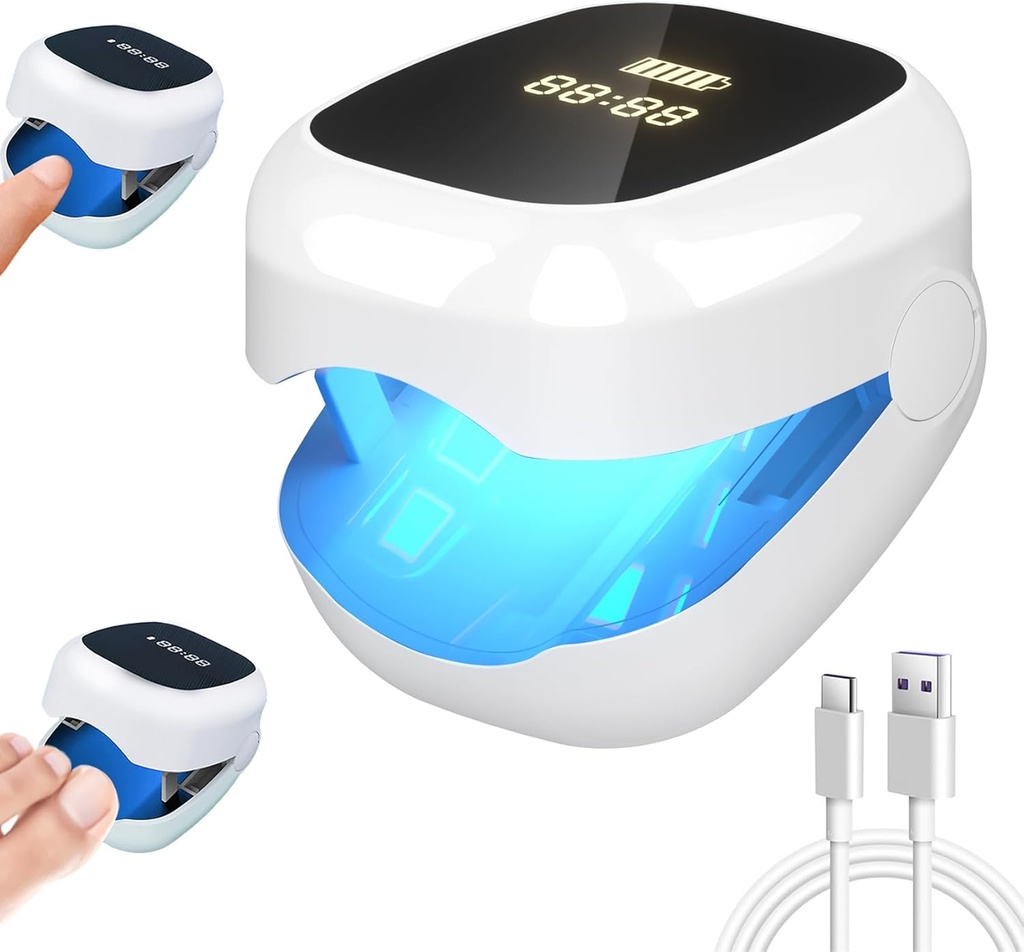 Traitement des fonges des ongles Appareil léger à LED pour les infections fongiques des ongles, aidant à rétablir la santé et améliorer sensiblement les symptômes tels que la déformation et la marche douloureuse (blanc)