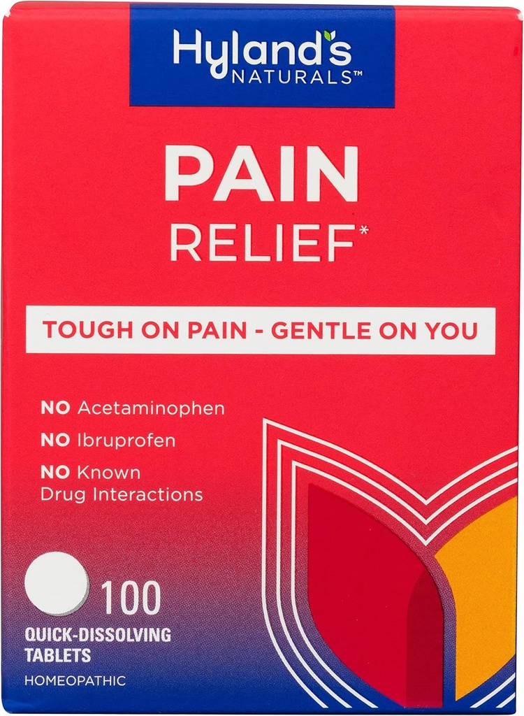 Hyland's Natural Pain Relief für Hals Rücken Schulter Muskel und Gelenk Tablets, 100 Zähler
