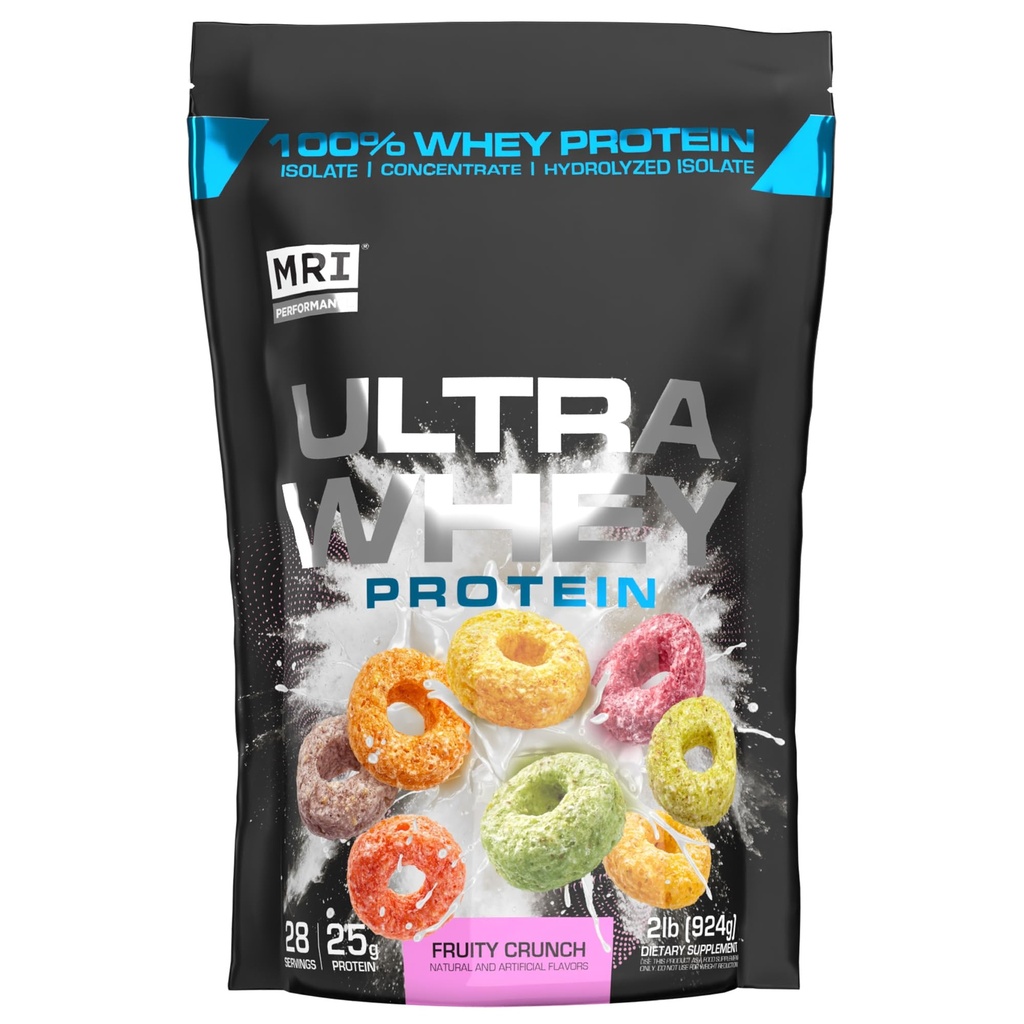 MRI Performance Ultra Whey Protein 25g Triple-Blend von hydrolysiertem, isolieren & Konzentrat für Muskelrückgewinnung, Lean Strength & Daily Protein Support (Fruity Crunch, 28 Servings)