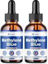 (2 Pack) Methylen Blue 99,99% - Offizielle Formel - Methylen Blue Liquid Drops Advanced Strength, Erhöhte Absorption, Methylen Blue Supplement Flüssiges Pulver im Vergleich zu pharmazeutischem Grad (4oz)