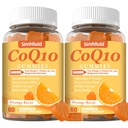 2 Pack CoQ10 500MG Gummi - Plus Omega-3, Magnesium, Vitamin B3 & Zink - 3X bessere Absorption Coenzym Q10 Ergänzungen für Herzgesundheit, Zelluläre Energie & Antioxidans, Non-GMO 120 Zähler