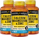 Mason natürliches Calcium Magnesium & Zink, 300,Day Supply, unterstützt normale Knochen Gesundheit & Immunsystem Booster, 3 Pack