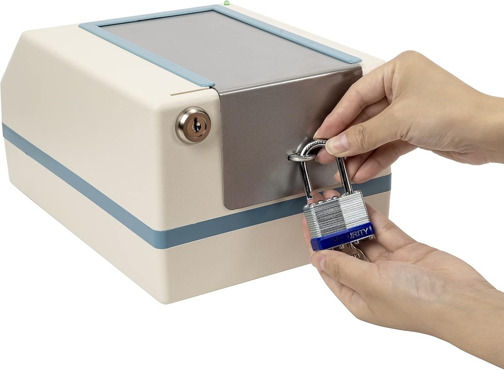 E-Pill CompuMed Safe - Distributeur automatique de pilules résistant aux Tamper - Couverture de sécurité en métal avec Padlock