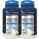 Herbtonics Keto Apple Cider Essiggummis - Digestion & Detox Support - Sugar Free BHB Advanced Formula for Keto Support - Raw ACV mit der Mutter - 120 Vegan ACV Gummis