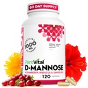 Plantvital D Mannose Kapseln mit Cranberry - D-mannose 1000mg Kapseln - Hohe Potenz für Bladder, Kidney und Urinary Tract Unterstützung. Cranberry Powder mit Hibiscus und Dandelion. 2 Monate Lieferung