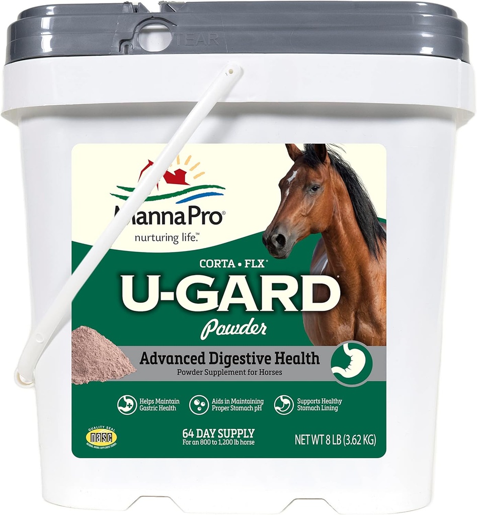Corta-Flx U-Gard-Pulver, Equine Verdauungsergänzung zur Erhaltung der Magen-Gesundheit, hilft Verhütung Ulcer Formation, Ergänzung für Pferde, 8 LB