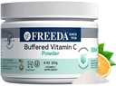 FREEDA Gepuffertes Vitamin C-Pulver (Calcium Ascorbate) – Nicht-Acidic, Stomach-Friendly Vitamin C für empfindliche Personen – Vegan, Kosher, Sugar-Free Immun Support – 8 oz
