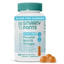 SmartyPants Pränatale Vitamine für Frauen, zuckerfreie Multivitamin-Gummi: Methylfolat, Omega 3 (ALA) Vitamin D3, C, Vitamin B12, B6, A, K & Zink, Inositol, Erythritol frei, 60 Zählung (20 Tage Versorgung)